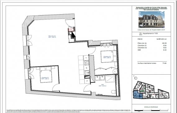 Appartement  de standing T3 
